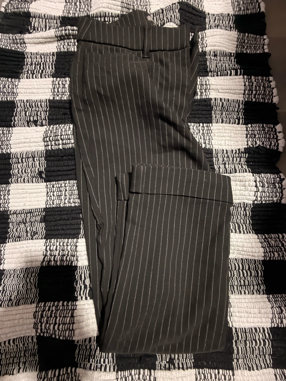 Maurices Black Pinstripe Cropped Dress Pants